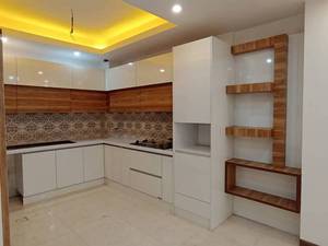 کابینت طرح سوئدی دو رنگ صفحه سفید