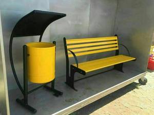 نیمکت و سطل زباله پارکی