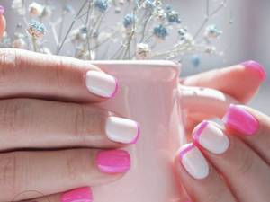 لمینت و فرنچ ناخن طبیعی