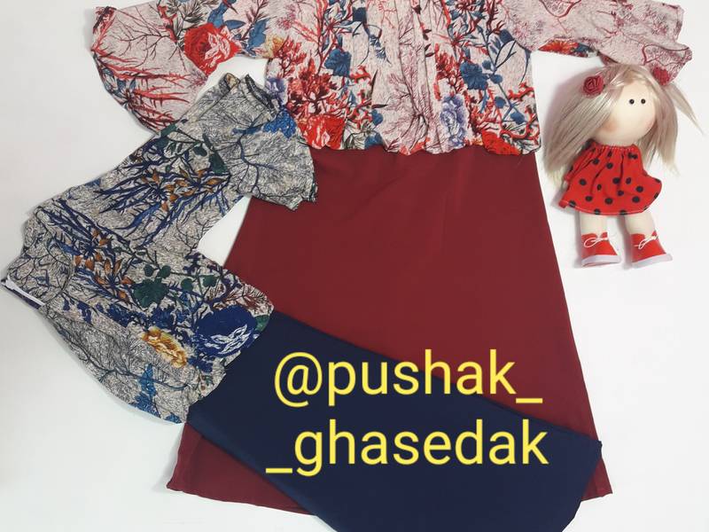 شومیز نخی بادامن اسکاچی