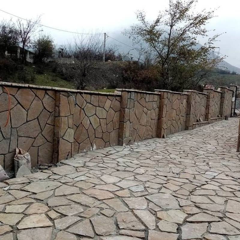 اجرای سنگ لاشه کوهی