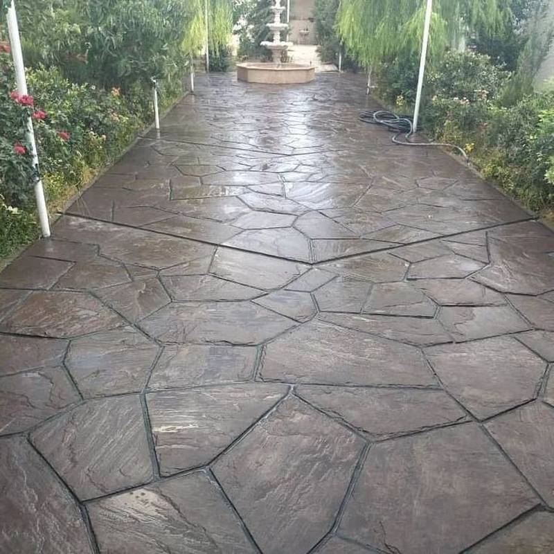 اجرای سنگ کوهی کف
