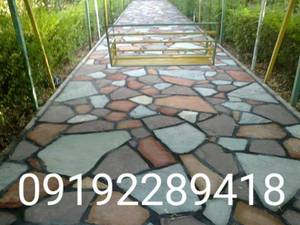 اجرای سنگ لاشه کف برای محوطه سازی 