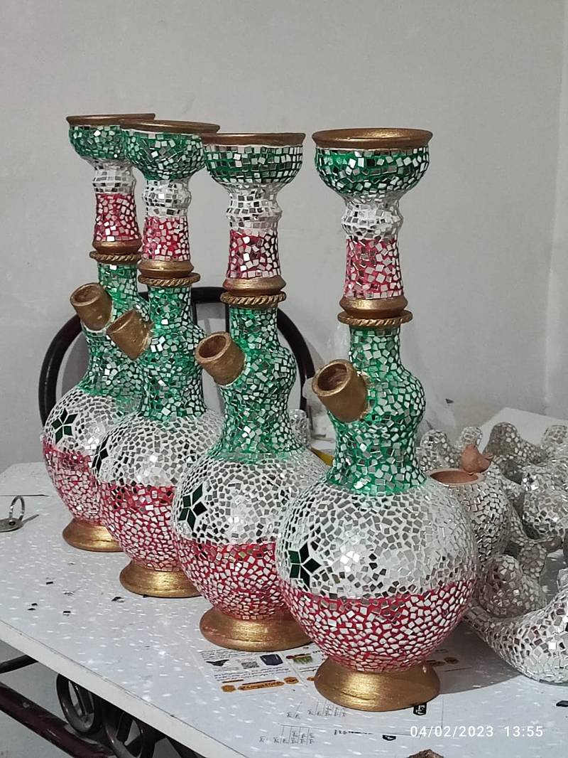 قلیون پاکستانی آینه کاری