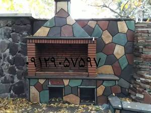  سنگ لاشه باربیکیو شومینه