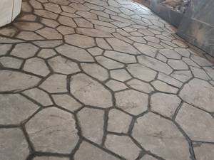 نصب سنگ لاشه کف محوطه  