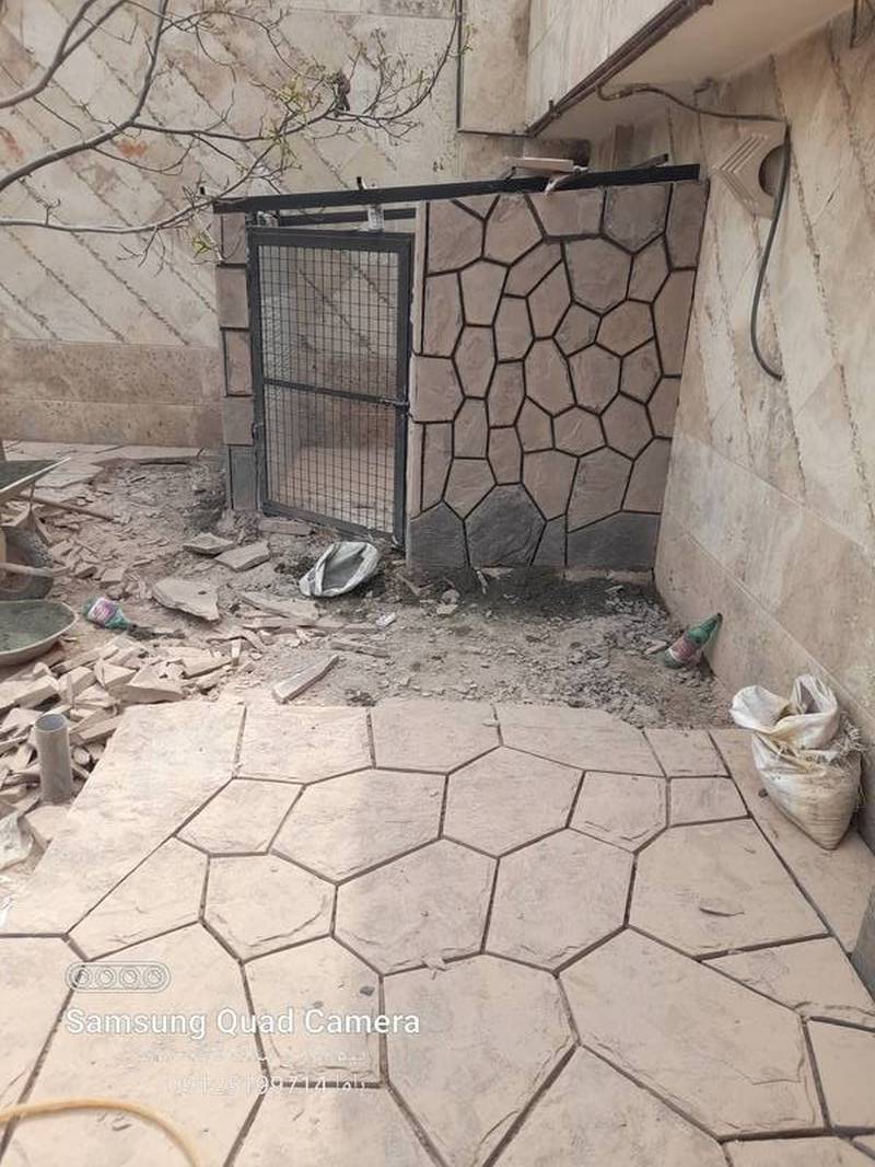 اجرای نمونه کار از سنگ قهوه ای