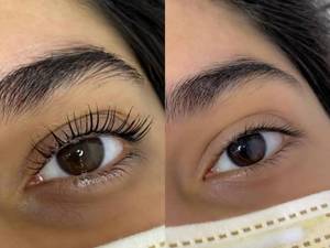 انجام لیفت مژه و ابرو طبیعی