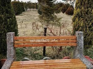 نیمکت سنگ مصنوعی و چوب 