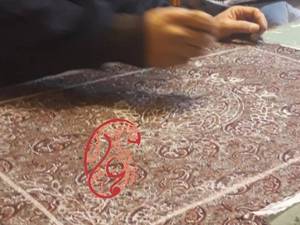طرح انداختن روی پارچه ترمه 