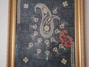قیمت تابلو ترمه سرمه دوزی