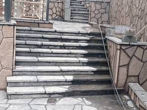 دیوار سنگ لاشه پله سنگ لاشه برشی 