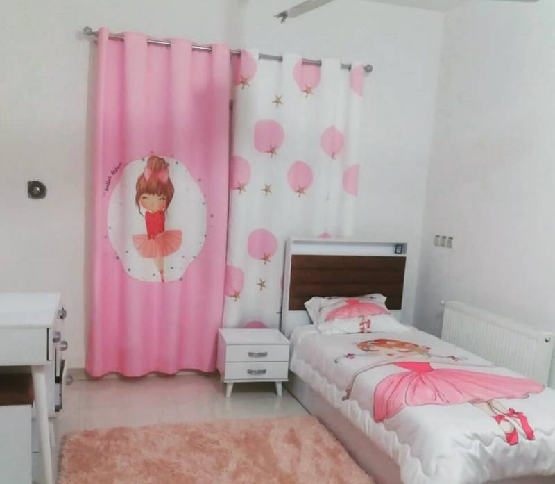 پرده چاپی اتاق کودک دخترانه