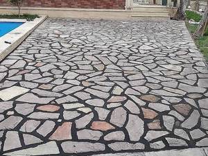نصب سنگ مالونبرای کف حیاط ویلا