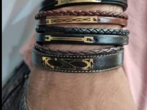 خرید مدل جدید دستبند چرم طلا مردانه در رشت