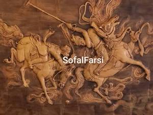 تابلو سفالی نقش برجسته 
