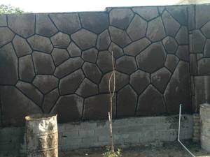 اجرای سنگ لاشه دیوار فرزی ورقه 