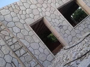 اجرای سنگ لاشه دیوار مالون فرزی 