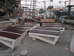 قیمت و خرید نیمکت بتنی طرح چوب