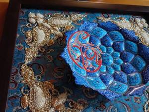 تابلو بشقاب مسی و فیروزه 