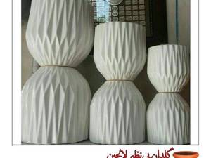 گلدان سرامیکی شیاردار در لالجین