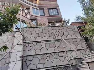 نصب سنگ لاشه و نصب سنگ مالون براي محوطه سازي باغ ويلا 