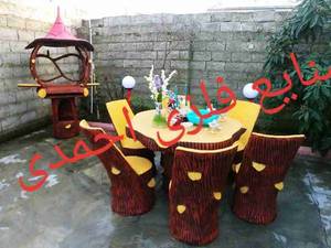 میز صندلی بتونی