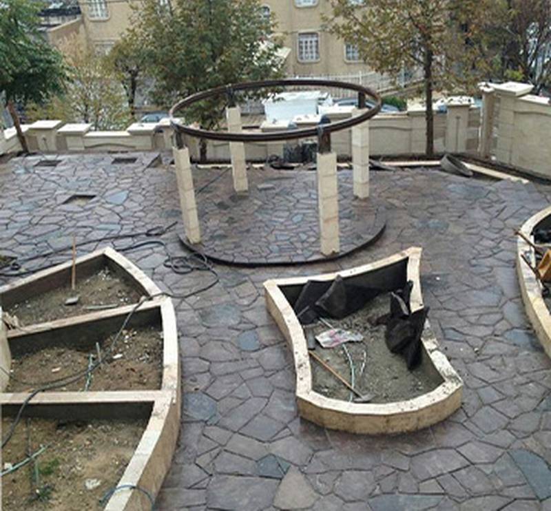 محوطه سازی با سنگ لاشه و سنگ مالون