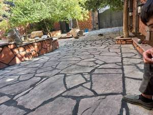 محوطه سازی باغ و ویلا با سنگ لاشه و سنگ مالون ورقه ای