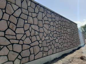 اجرای نمای دیوار با سنگ لاشه