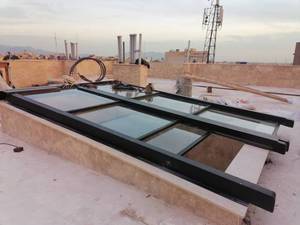 سقف شیشه ای متحرک اتاق خواب