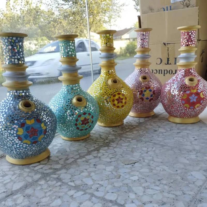 قلیون بندری آینه کاری