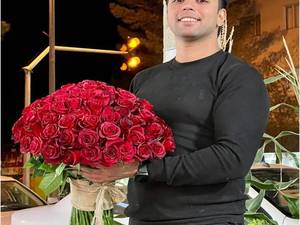  خرید سفارش دسته گل رز بزرگ در بیرجند