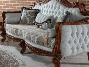 مبلمان حصیری قهوه ای