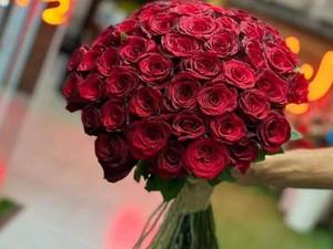 دسته گل رز ۵۰ شاخه ای