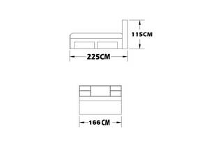تخت خواب دو نفره اعیان مدل FH276 سایز 160x200 سانتی متر