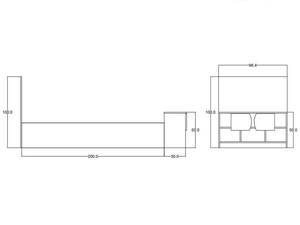 تخت خواب یکنفره اعیان مدل FH418 سایز 90x200 سانتی متر