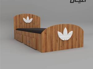تخت خواب یک نفره اعیان  طرح اسپرت سایز 200×120 سانتی متر