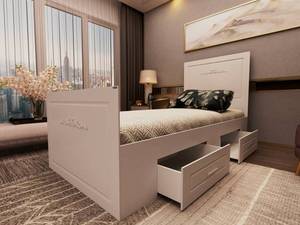 تخت خواب یکنفره اعیان مدل FH400 سایز 90x200 سانتی متر