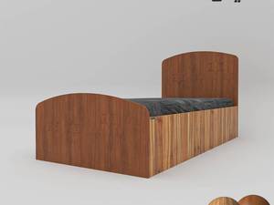 تخت خواب یکنفره اعیان مدل FH595 طرح ستاره سایز 90x200 سانتی متر