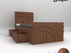 تخت خواب یکنفره اعیان مدل FH582 سایز 120x200 سانتی متر