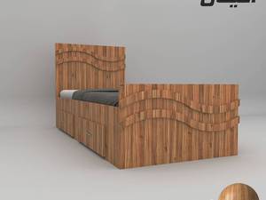 تخت خواب یکنفره اعیان مدل FH582 سایز 120x200 سانتی متر