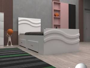 تخت خواب یکنفره اعیان مدل FH582 سایز 120x200 سانتی متر