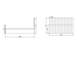 تخت خواب دونفره اعیان مدل FH374 سایز 160x200 سانتی متر