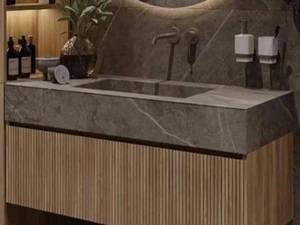 روشویی کابینتی پرسلان طرح چوب