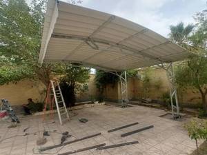اجرای سایبان جفت پایه در کرمان