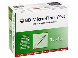 سرنگ انسولین بی دی مدل Micro-Fine حجم 1 میلی لیتر