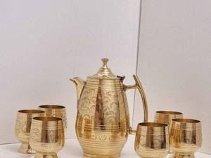 خرید و قیمت پارچ لیوان برنزی هندی