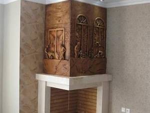 ساخت شومینه گازی هیزومی سنگی در لنگرود