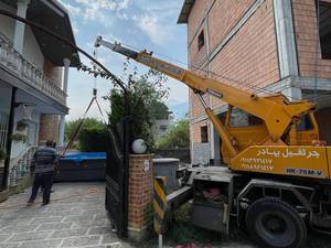 تخليه و نصب استخر با جرثقيل در مازندران